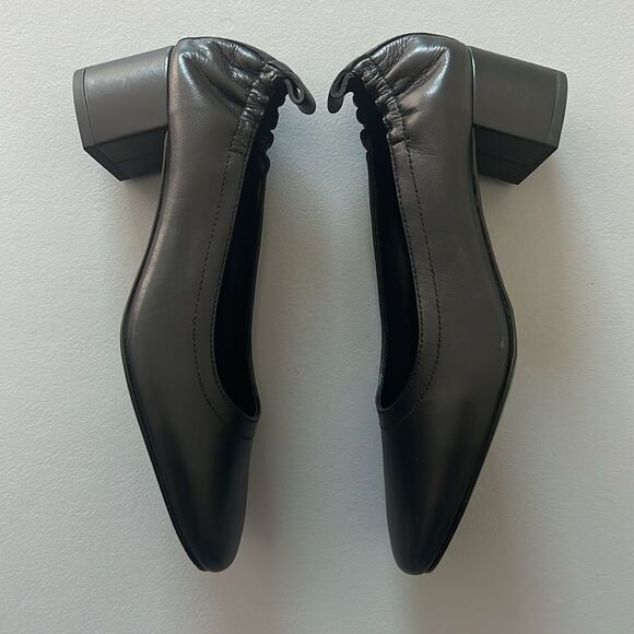 New Everlane The Day Heel Black Leather Size 7M - Picture 7 of 15